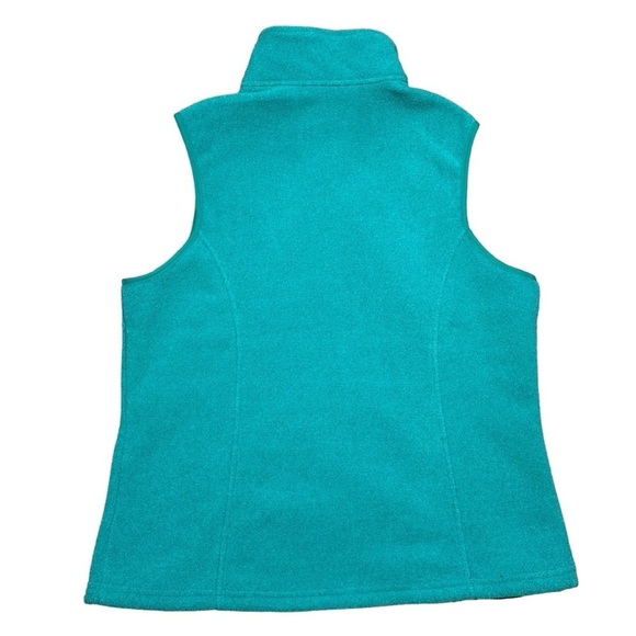 L.L. Bean Polartec Collared Full Zip Fleece Vest Aqua Size Large - Picture 8 of 8